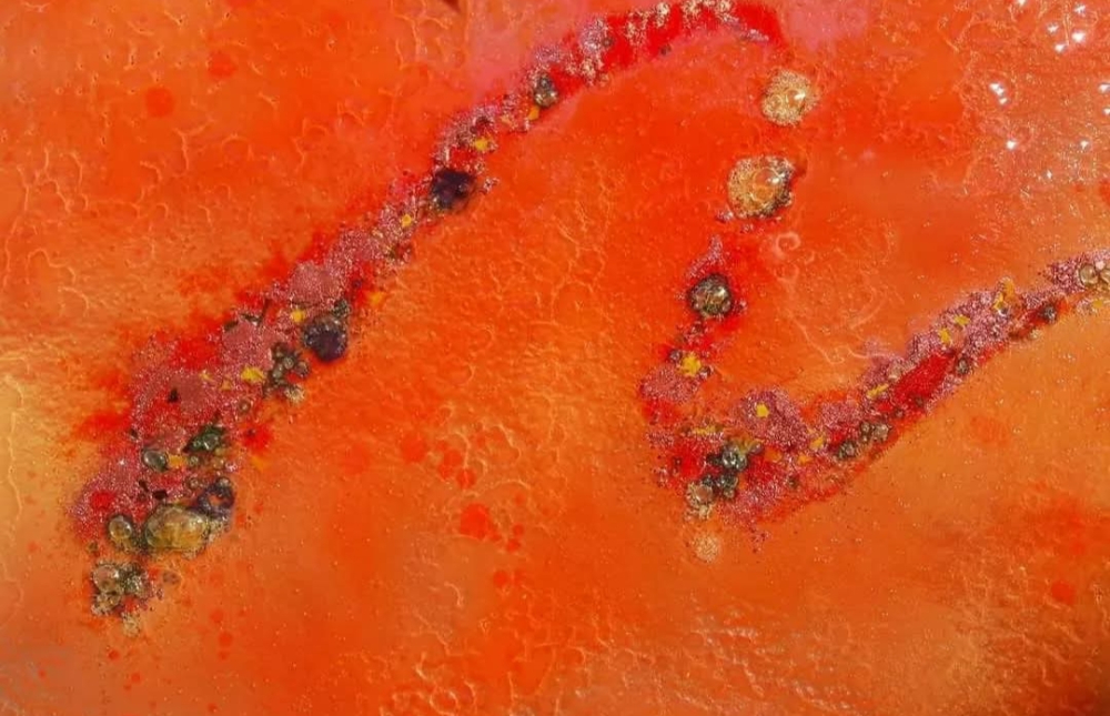 Vue sur le détail d'un verre fusion